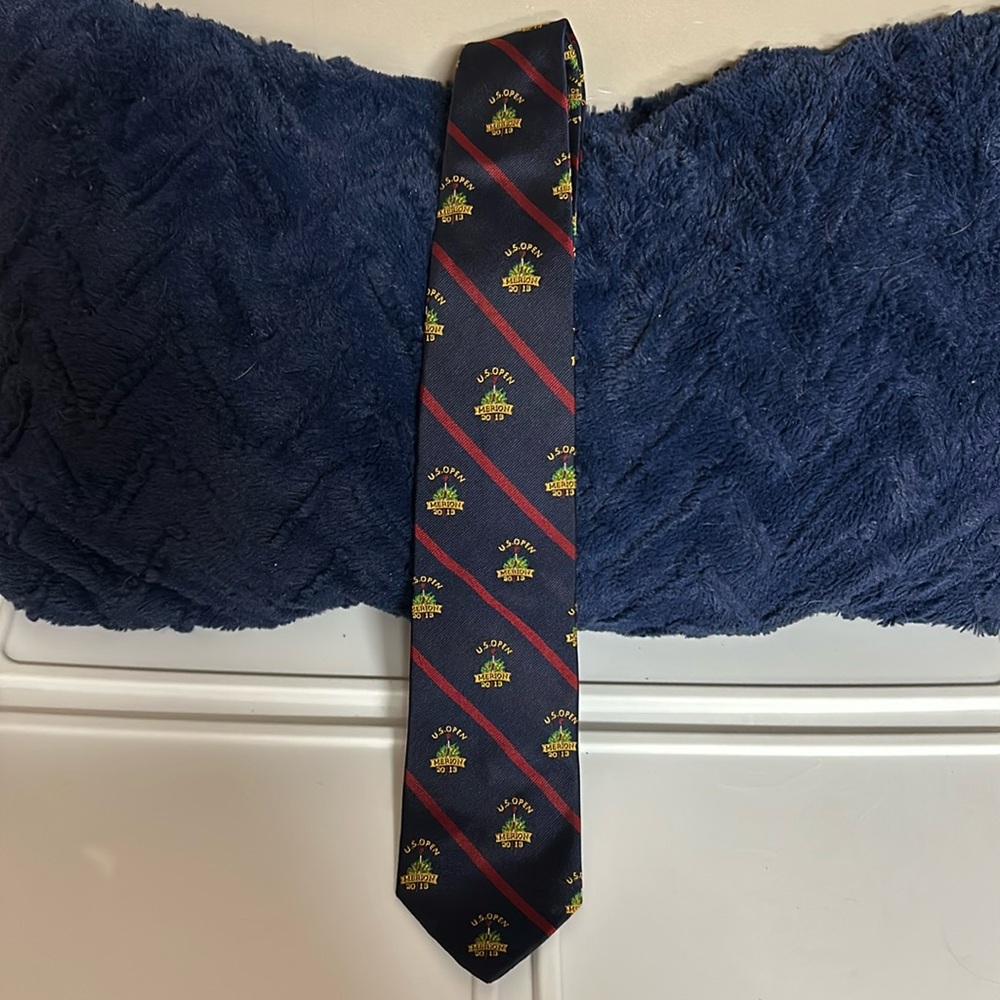 POLO Ralph Lauren US Open Merion 2013 Men's Tie 100% Silk Navy Made in Italy